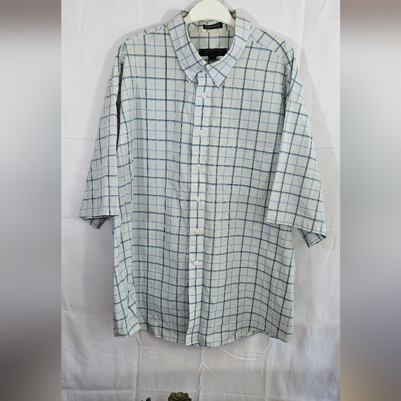 Joseph & Feiss Men 3X Short Sleeves Pocket button down shirt Wrinkle resistant - Picture 1 of 4